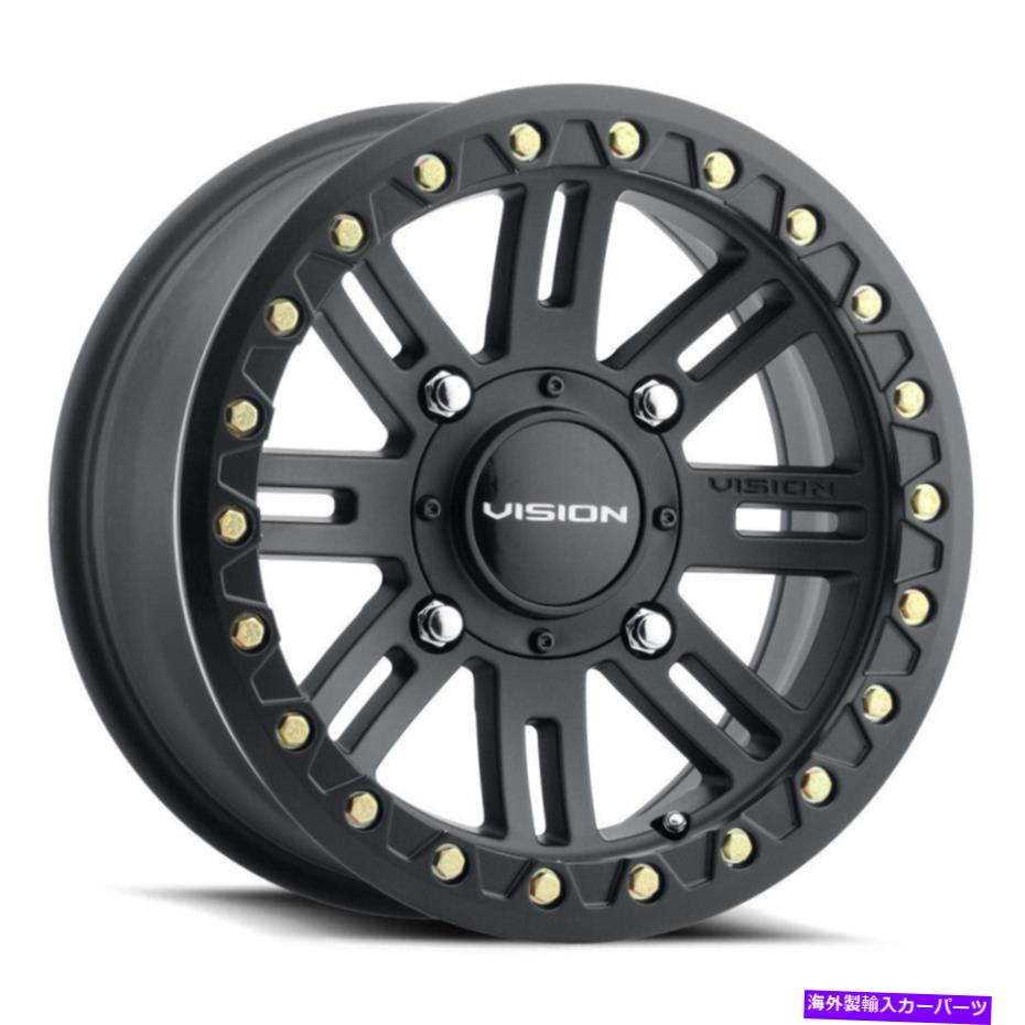 ホイール　４本セット Vision ATV 356 MANX2 BEADLOCK 15x7 4x110 13ブラックホイール（4）72 15 \