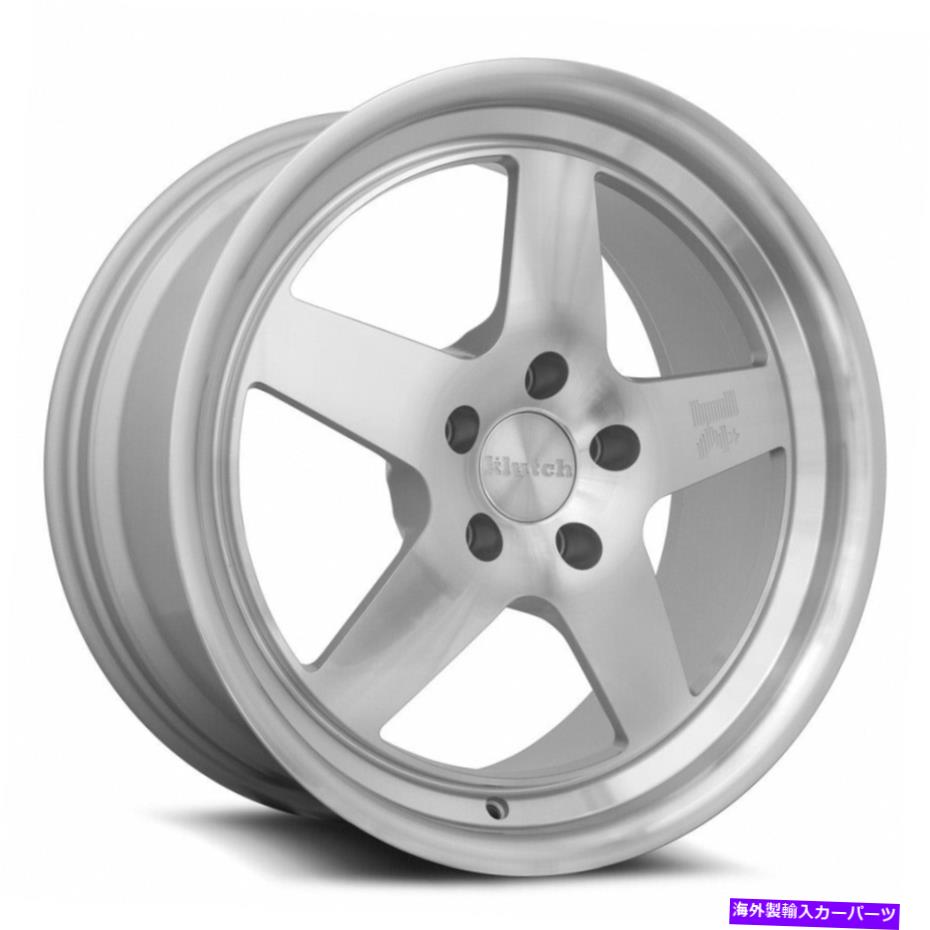 ホイール　４本セット Klutch SL5 18x8.5 5x112 35銀機械加工ホイール（4）73.1 18インチのリム Klutch SL5 18x8.5 5x112 35 Silver Machined Wheels(4) 73.1 18\