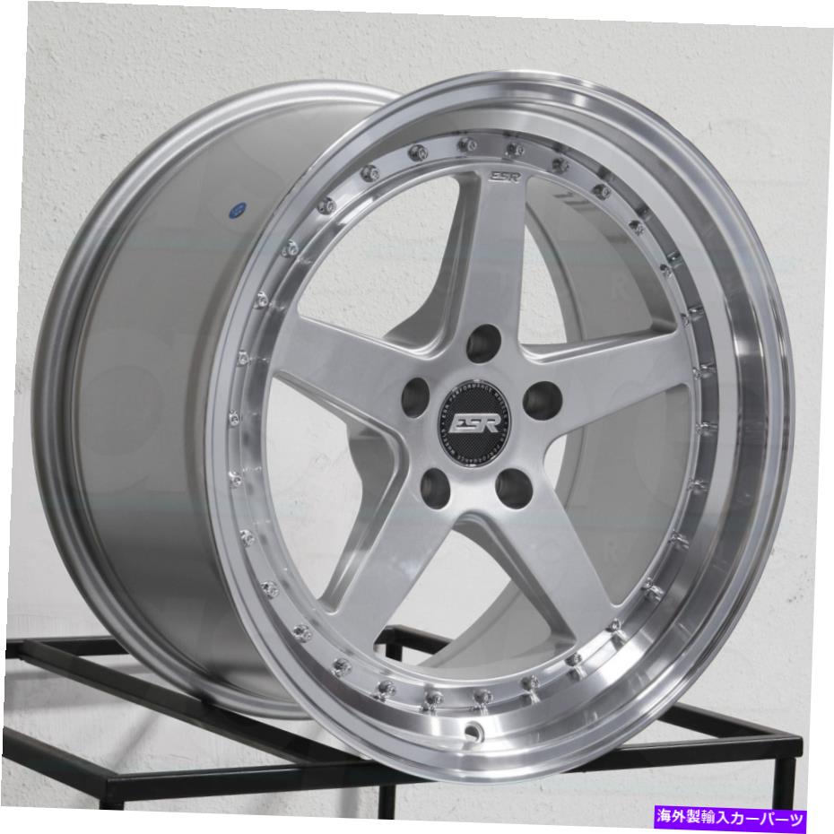 ホイール 4本セット ESR CS05 CS5 18x10.5 5x114.3 22ハイパーシルバーホイール(4)73.1 18インチリム ESR CS05 CS5 18x10.5 5x114.3 22 Hyper Silver Wheels(4) 73.1 18\