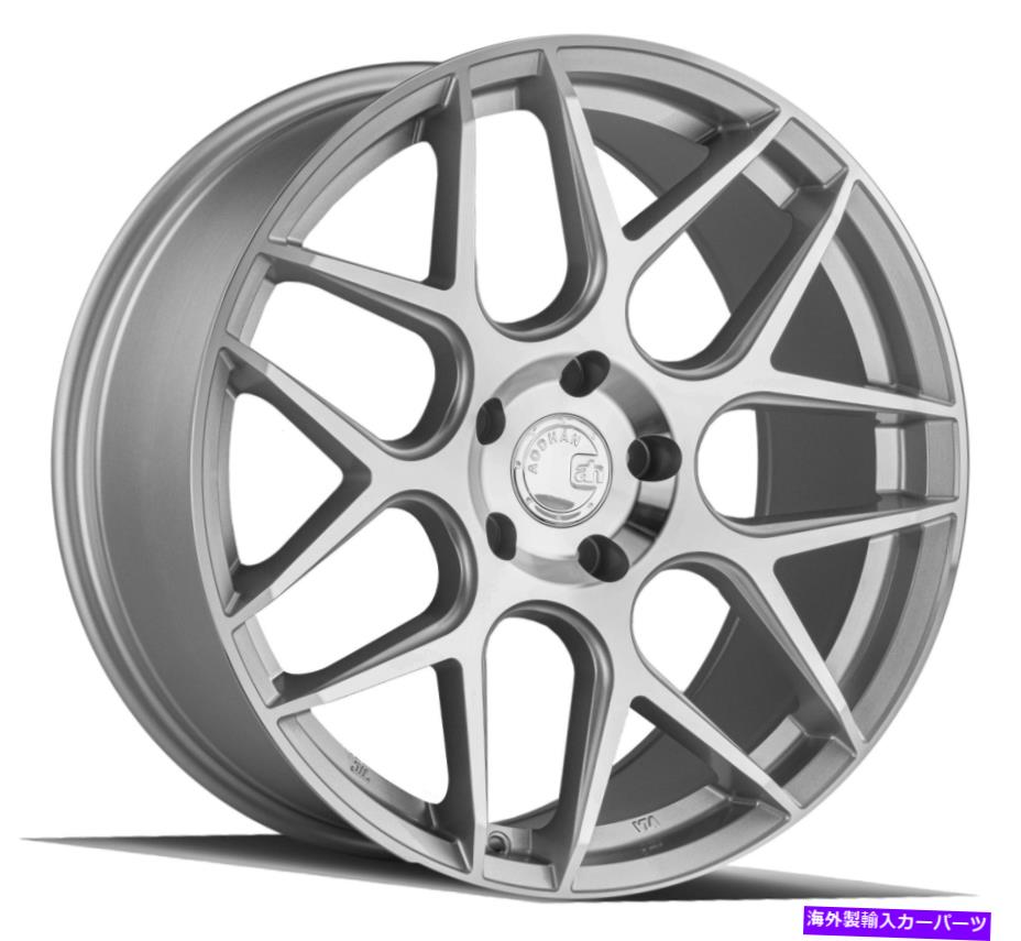 ホイール　４本セット aodhan aff2 19x8.5/19x9.5 5x114.3 35/35銀機械加工車輪（4）73.1 19 \