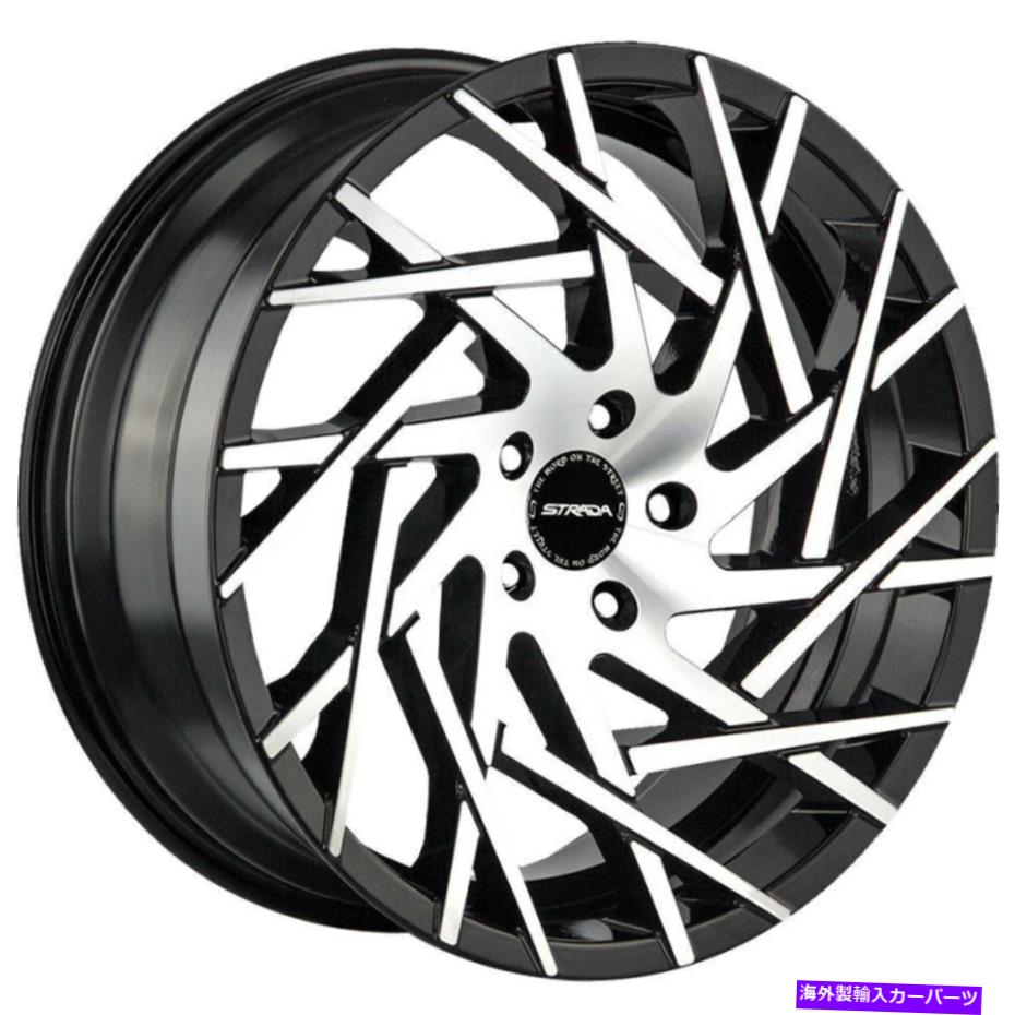 ホイール　４本セット Strada S64 Nido 22x9 5x115 15ブラックマシンホイール（4）72.6 22 \