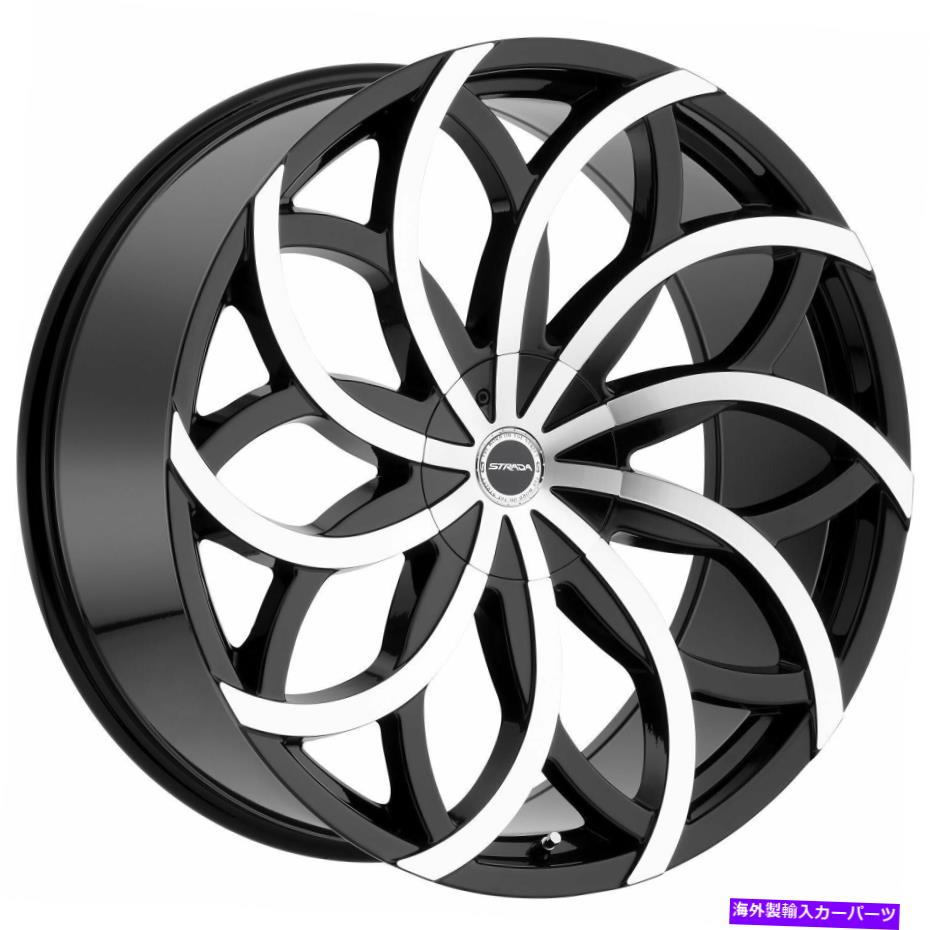ホイール 4本セット Strada S61 Huracan 22x9.5 6x135/6x5.5 30ブラックマシンホイール(4)87.1 22 "インチr Strada S61 Huracan 22x9.5 6x135/6x5.5 30 Black Machine Wheels(4) 87.1 22" inch R【並行輸入品】|Us Custom Parts Shop USDM
