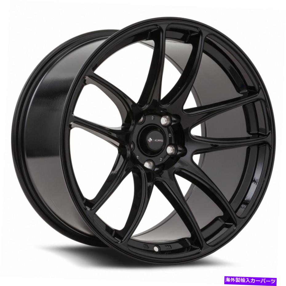 ホイール　４本セット VORS TR4 18x9.5/18x10.5 5x108 22/22ブラックホイール（4）73.1 18インチのずらしたリム Vors TR4 18x9.5/18x10.5 5x108 22/22 Black Wheels(4) 73.1 18\