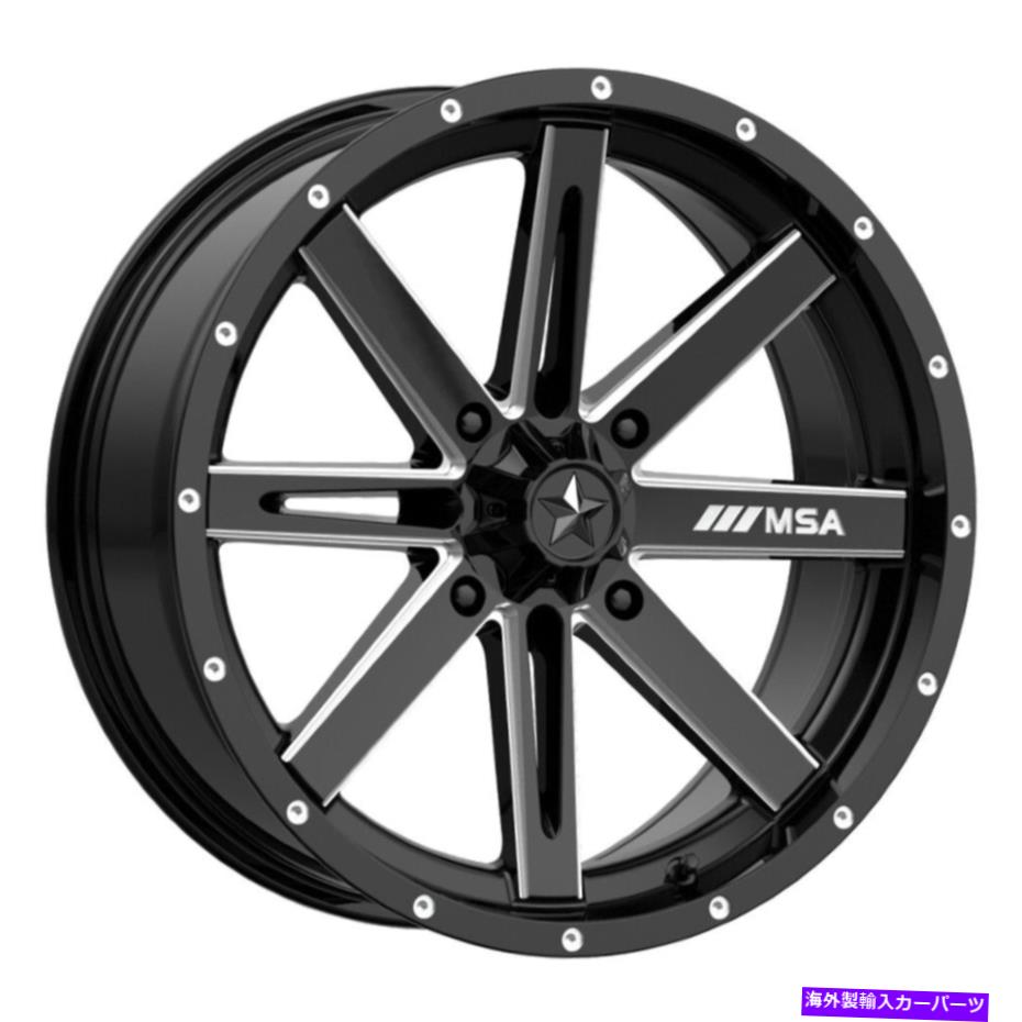 ホイール　４本セット MSAオフロードM41ボクサー18x7 4x137 10ブラックミリングホイール（4）112.1 18インチリム MSA Off-Road M41 Boxer 18x7 4x137 10 Black Milled Wheels(4) 112.1 18\