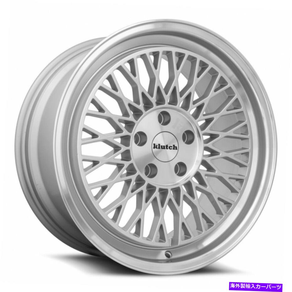 ホイール　４本セット Klutch SLC1 18x8.5 5x108 35銀機械加工リップホイール（4）73.1 18インチのリム Klutch SLC1 18x8.5 5x108 35 Silver Machined Lip Wheels(4) 73.1 18\