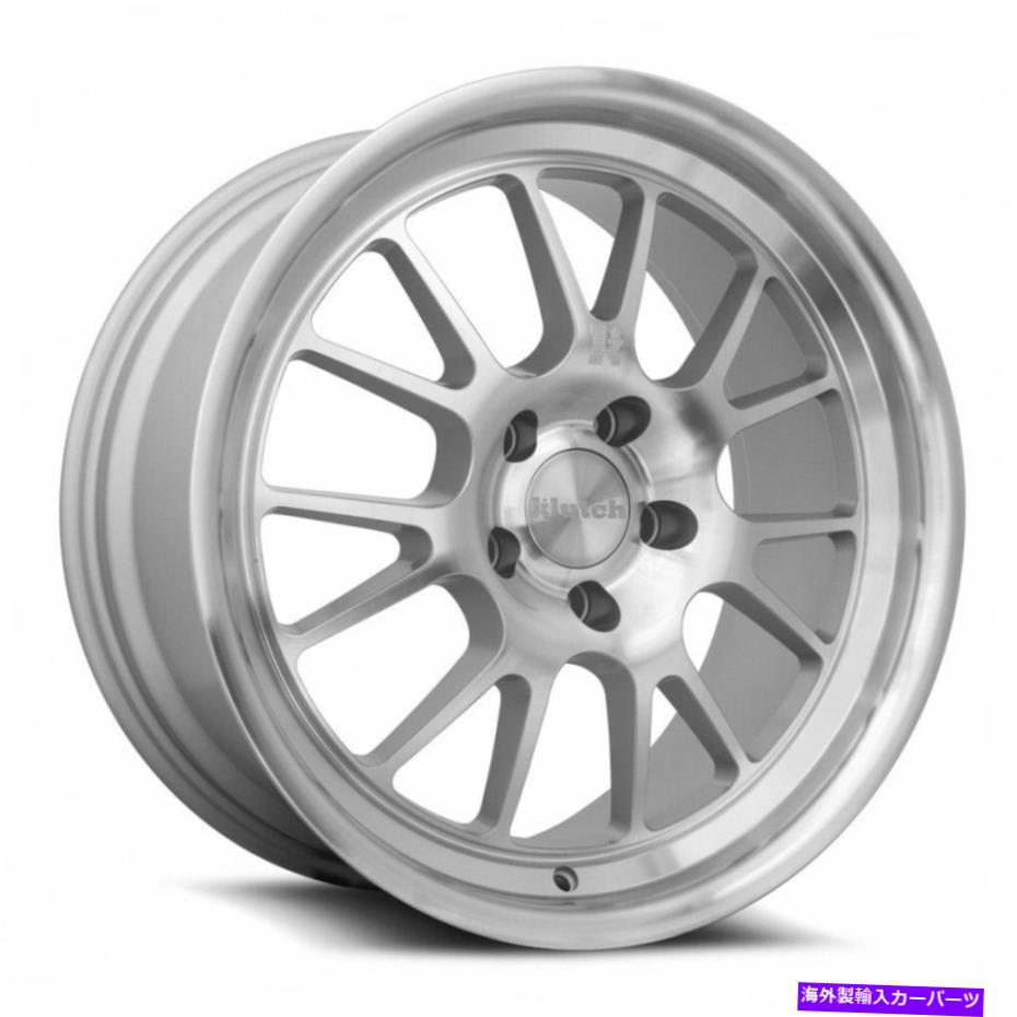 ホイール　４本セット Klutch SL14 18x8.5 5x112 35銀機械加工ホイール（4）73.1 18インチのリム Klutch SL14 18x8.5 5x112 35 Silver Machined Wheels(4) 73.1 18\