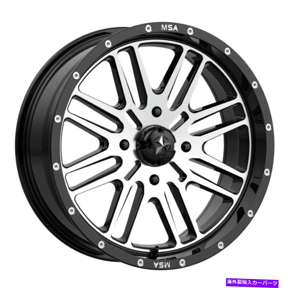 ホイール　４本セット MSAオフロードM38ブルート18x7 4x137 10ブラック機械加工ホイール（4）112.1 18インチリム MSA Off-Road M38 Brute 18x7 4x137 10 Black Machined Wheels(4) 112.1 18" inch Rim【並行輸入品】｜Us Custom Parts Shop USDM