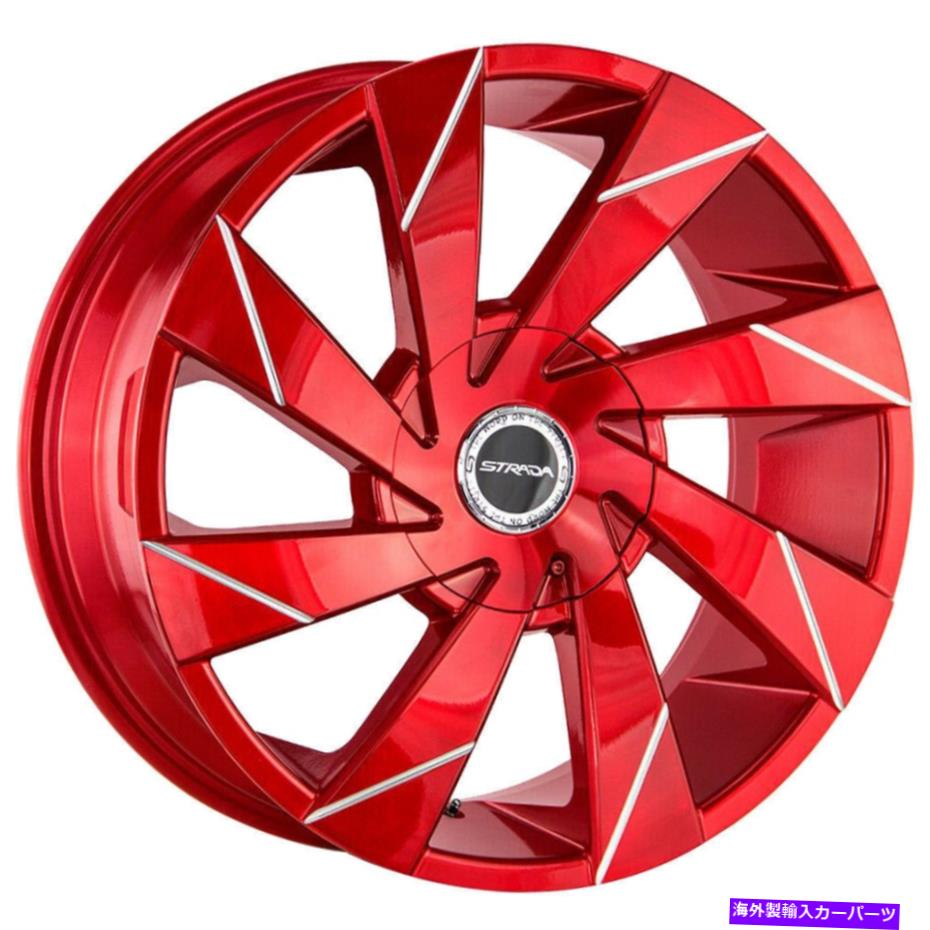 ホイール　４本セット Strada S62 Moto 20x8.5 5x114.3/5x120 35キャンディアップルレッドホイール（4）74.1 20 \