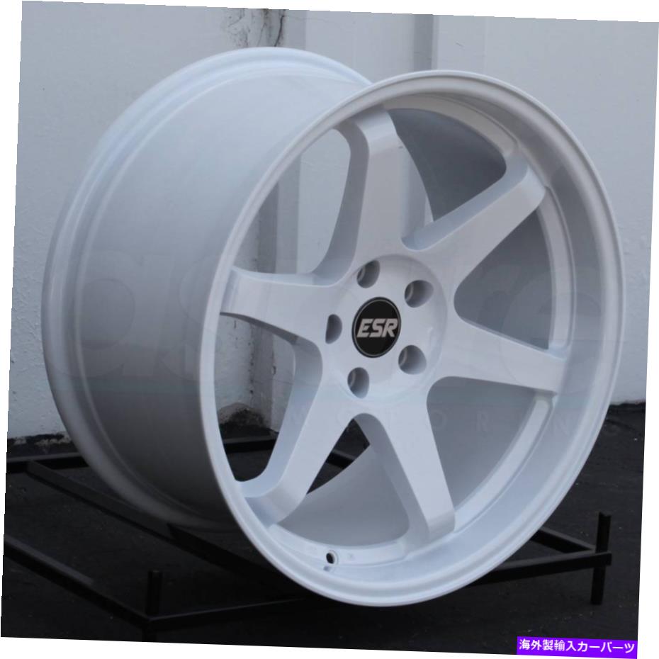 ホイール　４本セット ESR SR07 SR7 19x8.5 5x114.3 43ホワイトホイール（4）72.56 19 \