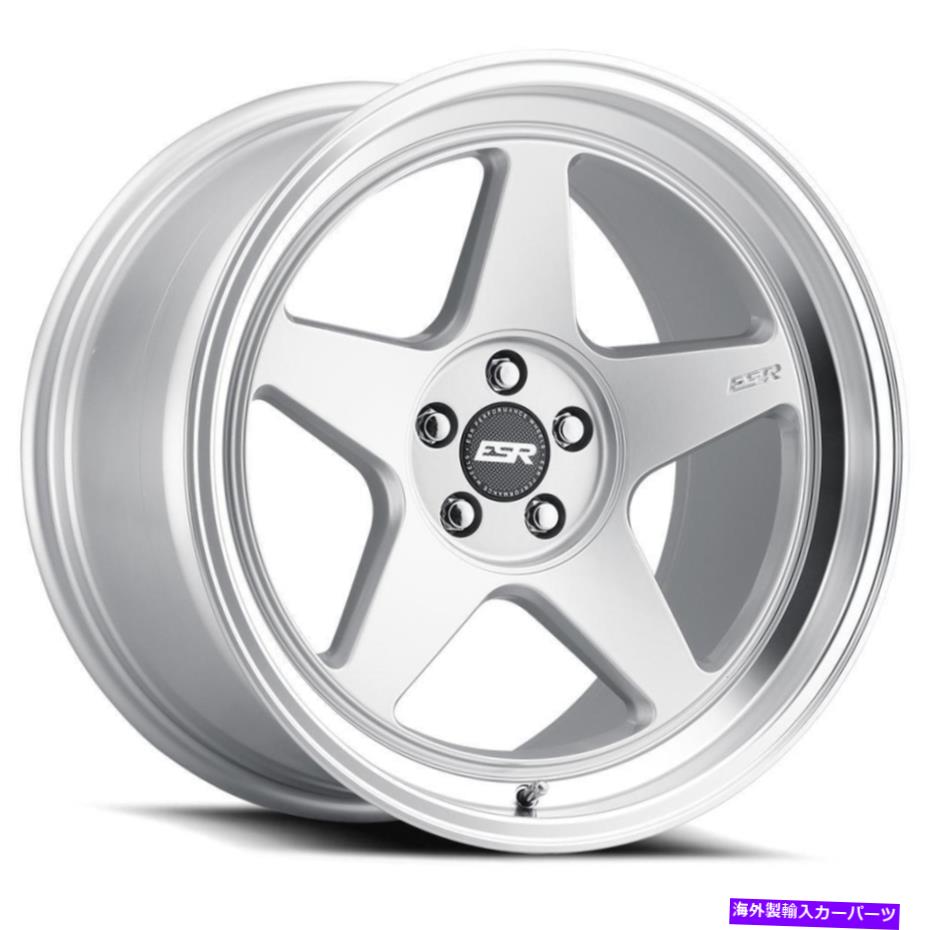 ホイール 4本セット ESR CR5 18x10.5 5x120 22ハイパーシルバーホイール(4)72.56 18インチリム ESR CR5 18x10.5 5x120 22 Hyper Silver Wheels(4) 72.56 18" inch Rims New【並行輸入品】|Us Custom Parts Shop USDM