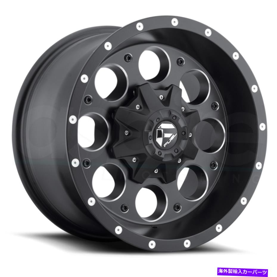 ホイール　４本セット 燃料D525リボルバー15x10 6x5.5/6x139.7 -43マットブラックミルホイール（4）108 15 \