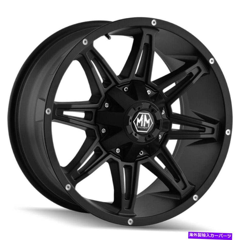 ホイール　４本セット Mayhem 8090 Rampage 18x9 6x135/6x5.5 18マットブラックホイール（4）106 18インチリム Mayhem 8090 Rampage 18x9 6x135/6x5.5 18 Matte Black Wheels(4) 106 18\