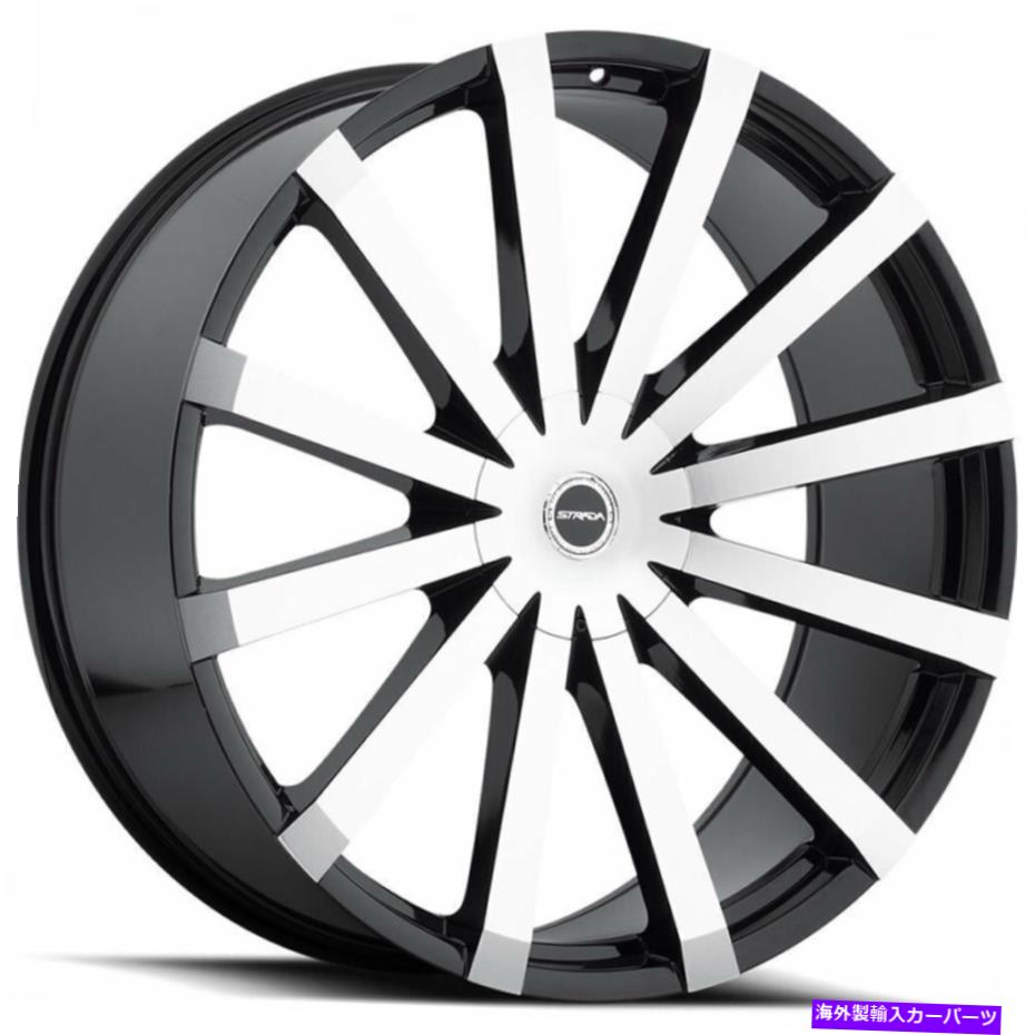 ホイール 4本セット Strada S50 Gabbia 22x9.5 5x115/5x120 15ブラックマシンホイール(4)78.1 22 "インチRI Strada S50 Gabbia 22x9.5 5x115/5x120 15 Black Machine Wheels(4) 78.1 22" inch Ri【並行輸入品】|Us Custom Parts Shop USDM