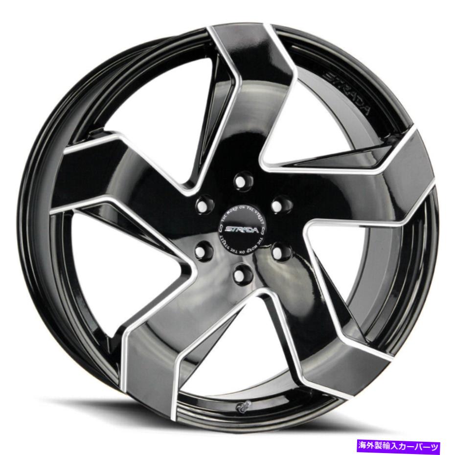 ホイール　４本セット Strada S65 Coltello 20x8.5 5x114.3 35ブラックミリングエッジホイール（4）72.6 20 "インチ Strada S65 Coltello 20x8.5 5x114.3 35 Black Milled Edge Wheels(4) 72.6 20" inch【並行輸入品】｜Us Custom Parts Shop USDM