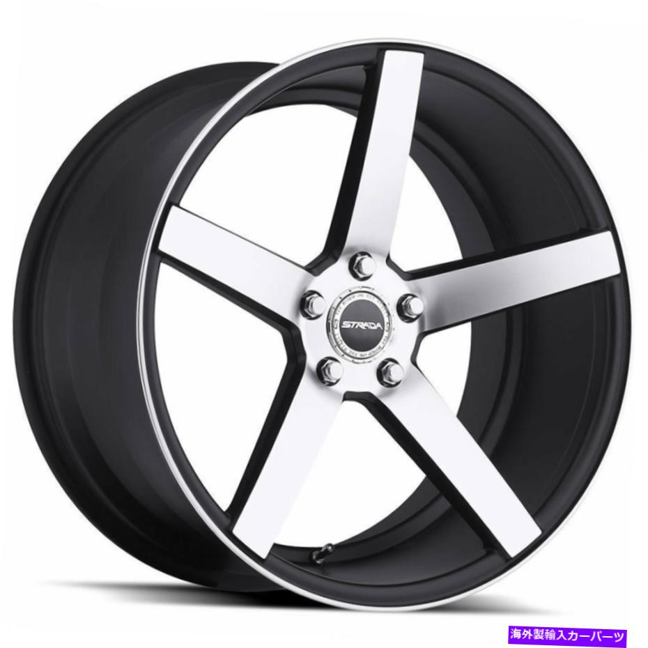ホイール 4本セット Strada S35 Perfetto 22x9.5 5x115 15ブラックマシンホイール(4)72.6 22 "インチリム Strada S35 Perfetto 22x9.5 5x115 15 Black Machine Wheels(4) 72.6 22" inch Rims【並行輸入品】|Us Custom Parts Shop USDM