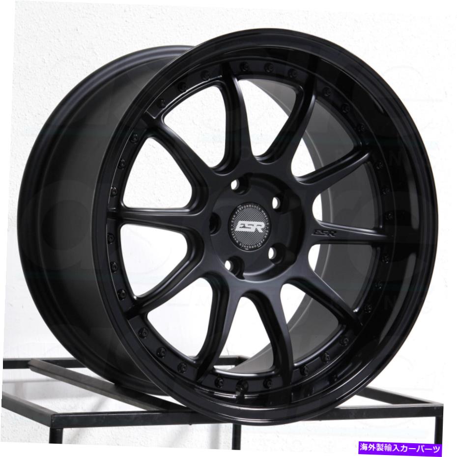 ホイール　４本セット ESR CS12 18x9.5 5x114.3 22ブラックホイール（4）72.56 18インチリム ESR CS12 18x9.5 5x114.3 22 Black Wheels(4) 72.56 18\