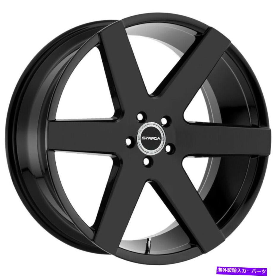 ホイール　４本セット Strada S60 Coda 20x8.5 5x114.3 35ブラックホイール（4）72.6 20インチリム Strada S60 Coda 20x8.5 5x114.3 35 Black Wheels(4) 72.6 20\