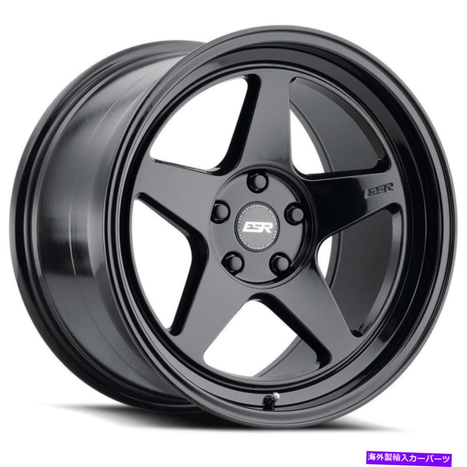 ホイール 4本セット ESR CR5 18x9.5/18x10.5 5x114.3 15/15ブラックホイール(4)72.56 18 \