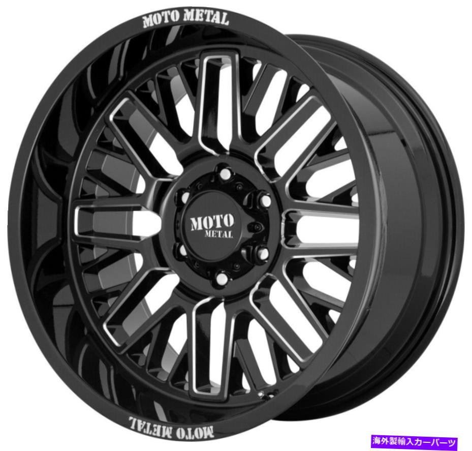 ホイール 4本セット 20x10 Moto Metal Mo802 8x6.5/8x165.1 -18ブラックミリングホイールリムセット(4)125.1 20x10 Moto Metal MO802 8x6.5/8x165.1 -18 Black Milled Wheels Rims Set(4) 125.1【並行輸入品】|Us Custom Parts Shop USDM