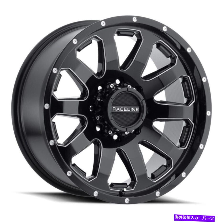 ホイール 4本セット 20x9 Raceline 938m Enforcer 6x5.5/6x139.7 0ブラックミリングホイールリムセット(4)106。 20x9 Raceline 938M Enforcer 6x5.5/6x139.7 0 Black Milled Wheels Rims Set(4) 106.【並行輸入品】|Us Custom Parts Shop USDM