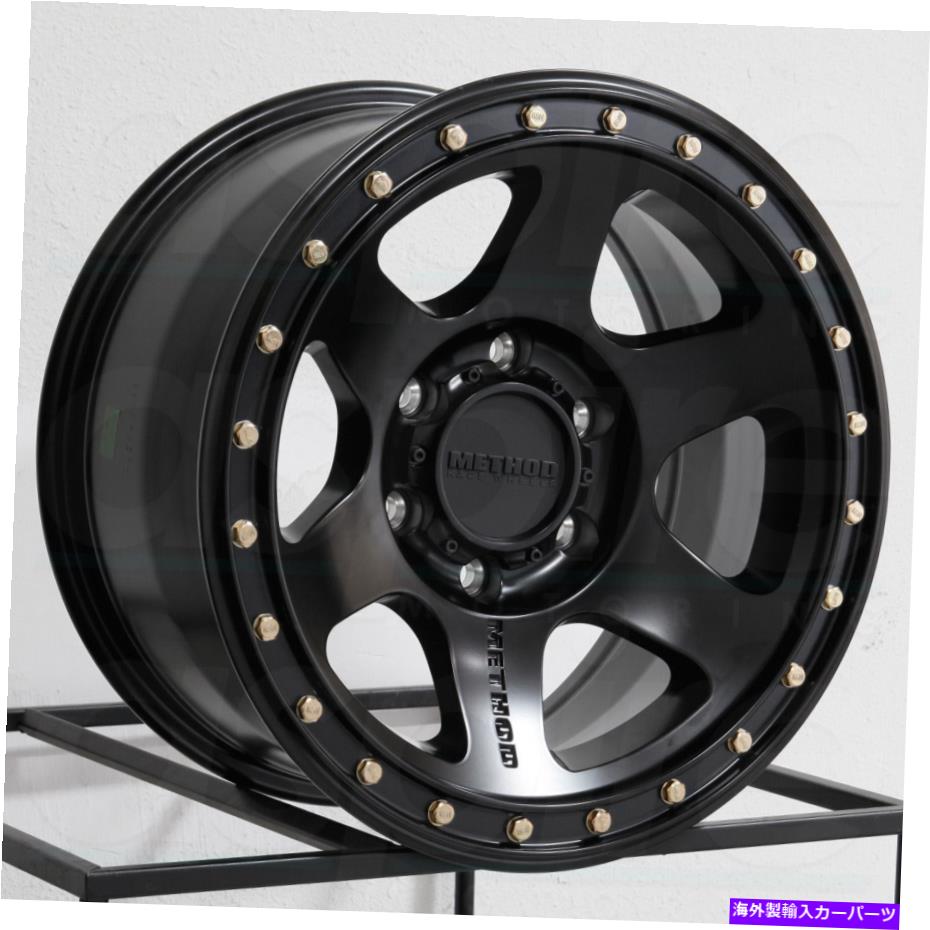 ホイール　４本セット 17x8.5メソッドMR310 CON6 6x139.7 35ブラックホイールリムセット（4）106.25 17x8.5 Method MR310 Con6 6x139.7 35 Black Wheels Rims Set(4) 106.25【並行輸入品】