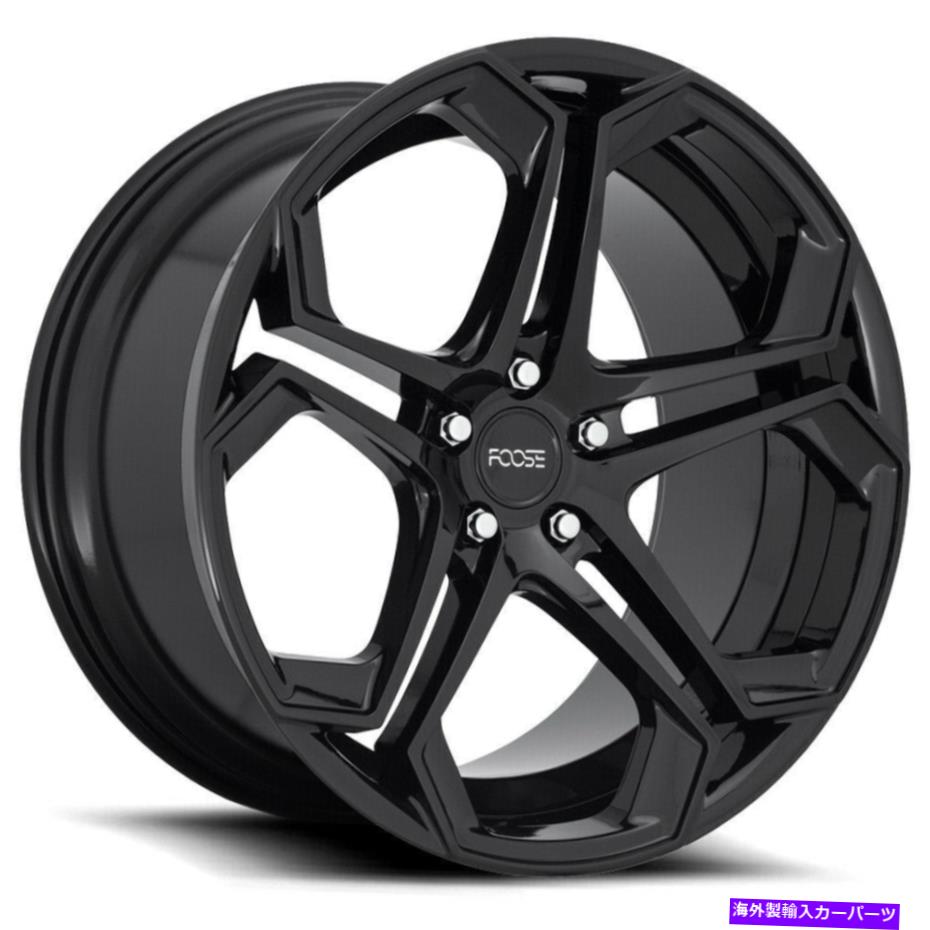 ホイール　４本セット 20x9 Foose F169 Impala 5x120 35グロスブラックホイールリムセット（4）72.56 20x9 Foose F169 Impala 5x120 35 Gloss Black Wheels Rims Set(4) 72.56【並行輸入品】
