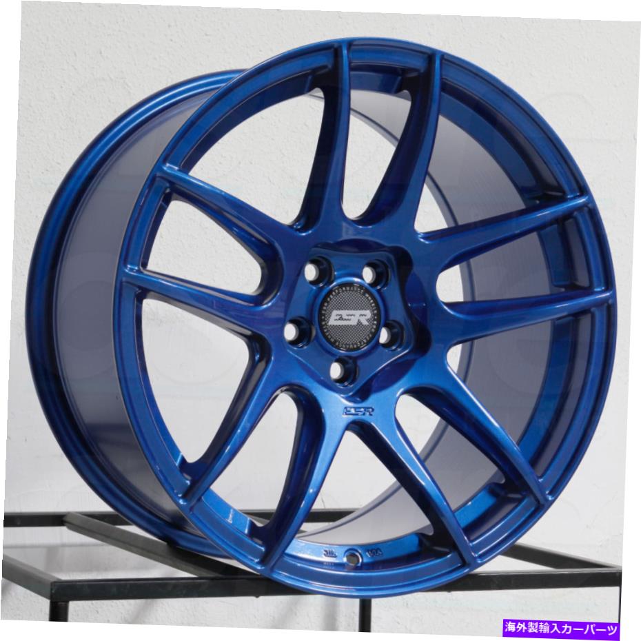 ホイール 4本セット 19x8.5/19x9.5 ESR CS08 CS8カスタム5x112 30/35ブルーホイールリムセット(4)72.6 19x8.5/19x9.5 ESR CS08 CS8 Custom 5x112 30/35 Blue Wheels Rims Set(4) 72.6【並行輸入品】