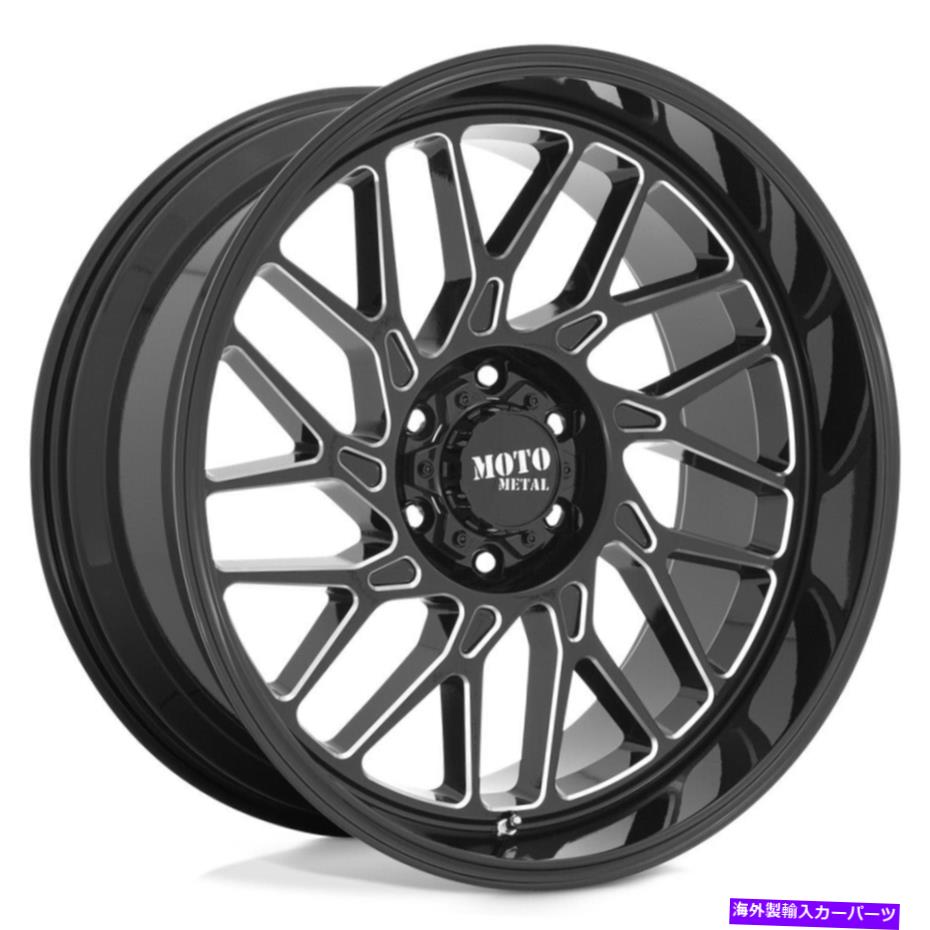 ホイール　４本セット 20x10 Moto Metal Mo805 8x170 -18ブラックミリングホイールリムセット（4）125.1 20x10 Moto Metal MO805 8x170 -18 Black Milled Wheels Rims Set(4) 125.1【並行輸入品】｜Us Custom Parts Shop USDM
