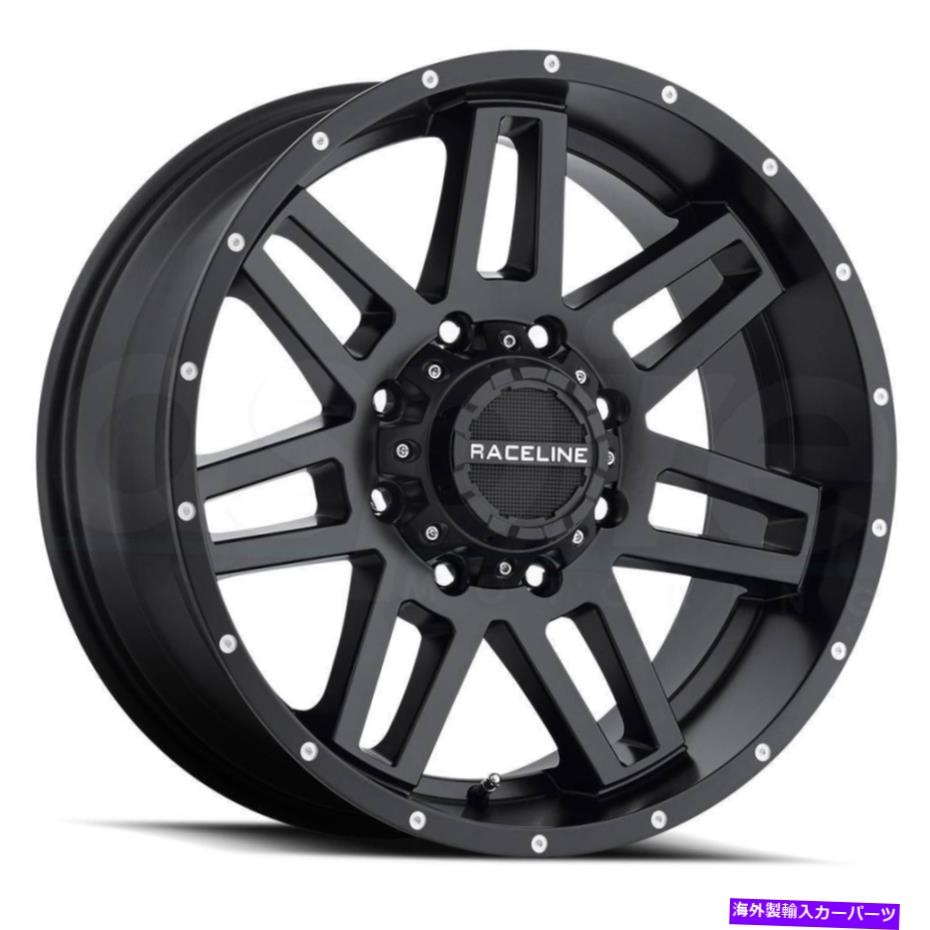ホイール　４本セット 20x9 Raceline 931bインジェクター8x180 12ブラックホイールリムセット（4）124.2 20x9 Raceline 931B Injector 8x180 12 Black Wheels Rims Set(4) 124.2【並行輸入品】