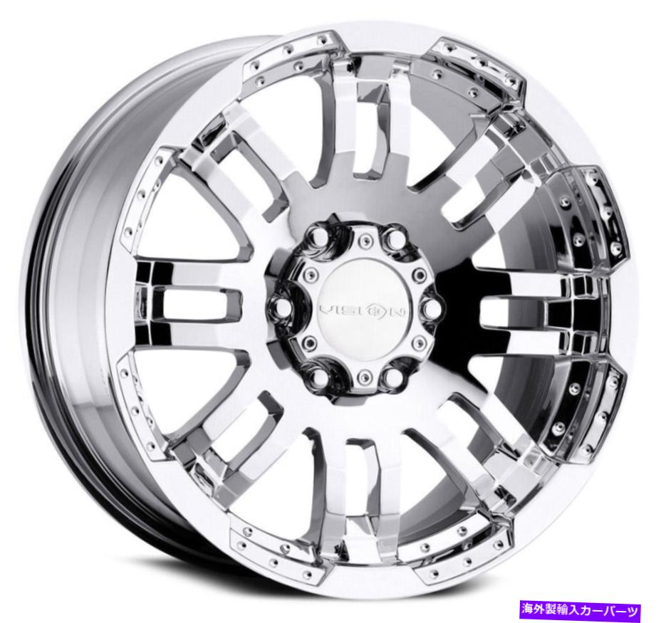 ホイール 4本セット 20x9ビジョン375ウォリアー6x5.5/6x139.7 18クロムホイールリムセット(4)106.2 20x9 Vision 375 Warrior 6x5.5/6x139.7 18 Chrome Wheels Rims Set(4) 106.2【並行輸入品】|Us Custom Parts Shop USDM