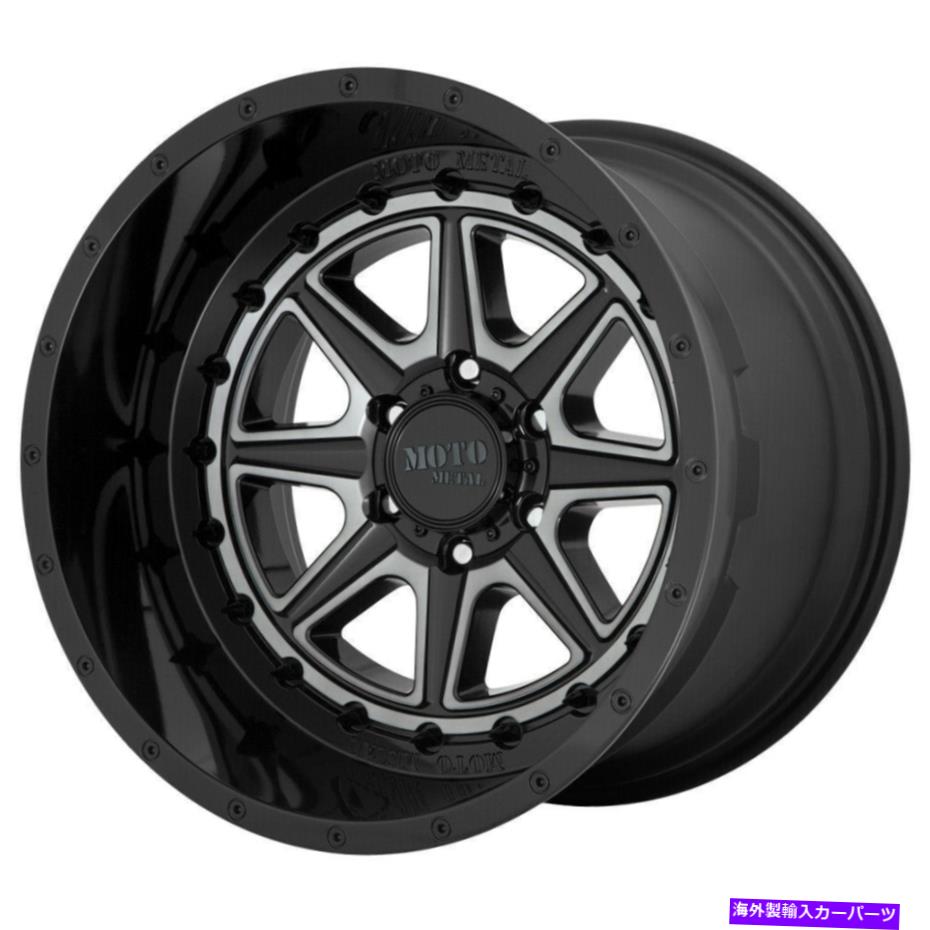 ホイール　４本セット 20x10 Moto Metal Mo801 Phantom 5x5/5x127 -18 Black Gray Tintホイールリムセット（4） 20x10 Moto Metal MO801 Phantom 5x5/5x127 -18 Black Gray Tint Wheels Rims Set(4)【並行輸入品】