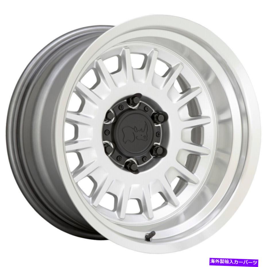 ホイール　４本セット 17x9 Black Rhino Aliso 6x5.5/6x139.7 -38シルバーホイールリムセット（4）106.1 17x9 Black Rhino Aliso 6x5.5/6x139.7 -38 Silver Wheels Rims Set(4) 106.1【並行輸入品】