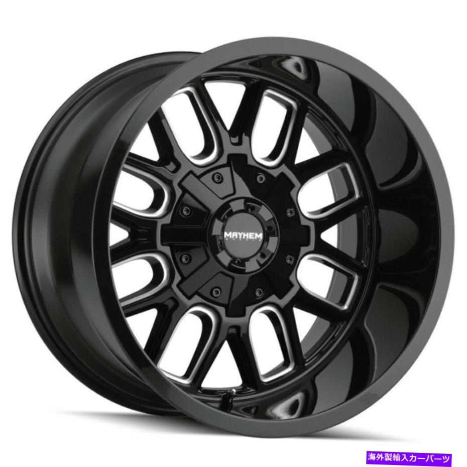 ホイール 4本セット 20x10 Mayhem 8107 Cogent 6x135/6x5.5 -24ブラックミリングホイールリムセット(4)106 20x10 Mayhem 8107 Cogent 6x135/6x5.5 -24 Black Milled Wheels Rims Set(4) 106【並行輸入品】|Us Custom Parts Shop USDM