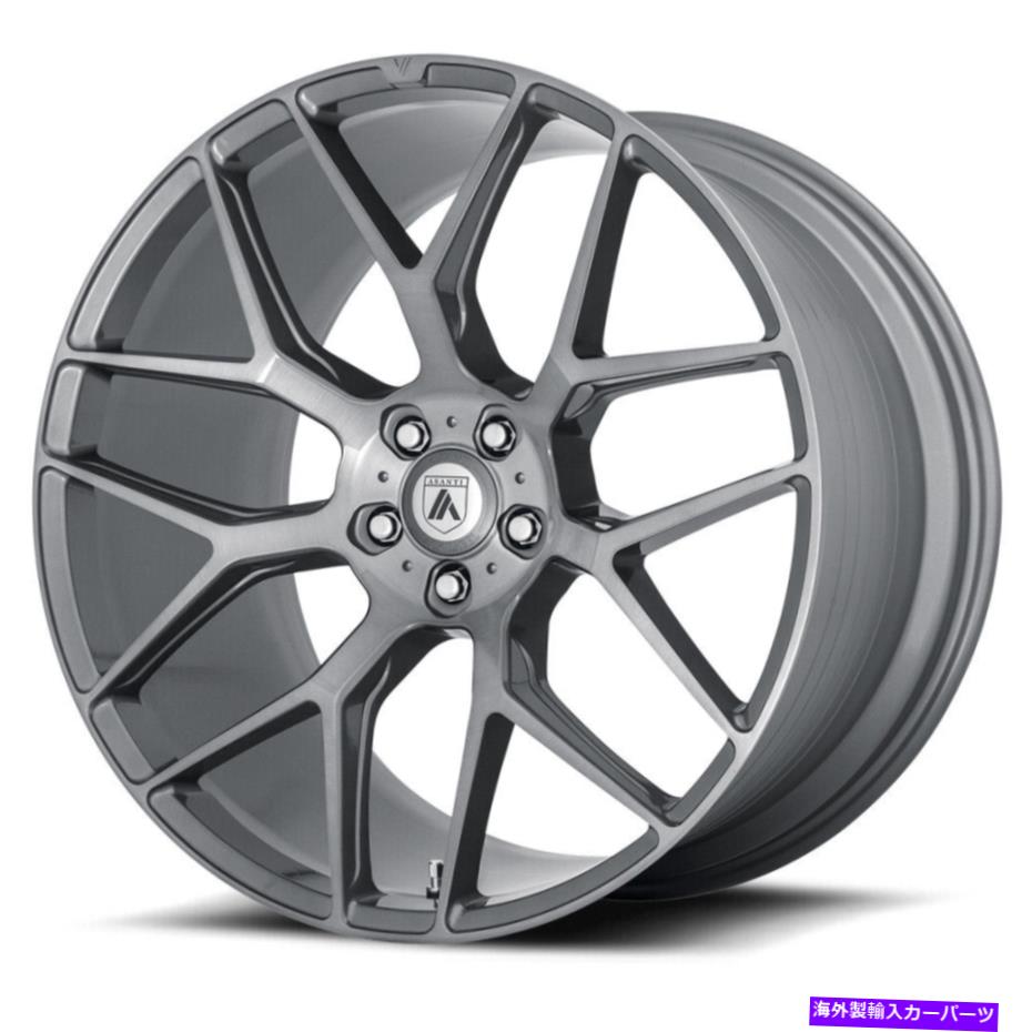 ホイール　４本セット 20x9アサンティブラックabl27王朝5x114.3 35チタンブラッシングホイールリムセット（4）7 20x9 Asanti Black ABL27 Dynasty 5x114.3 35 Titanium Brushed Wheels Rims Set(4) 7【並行輸入品】