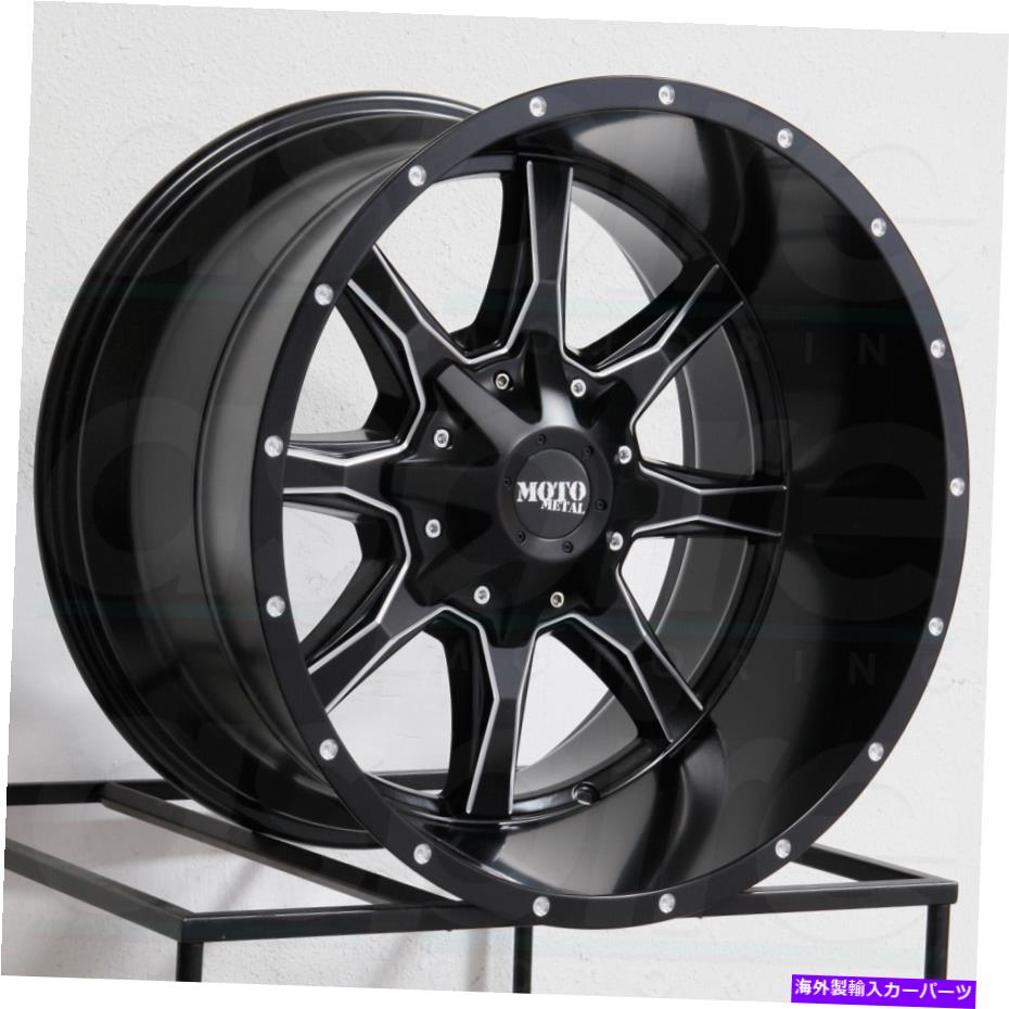 ホイール　４本セット 20x12 Moto Metal Mo970 6x135/6x5.5/6x139.7 -44ブラックミリングホイールリムセット（4）1 20x12 Moto Metal MO970 6x135/6x5.5/6x139.7 -44 Black Milled Wheels Rims Set(4) 1【並行輸入品】