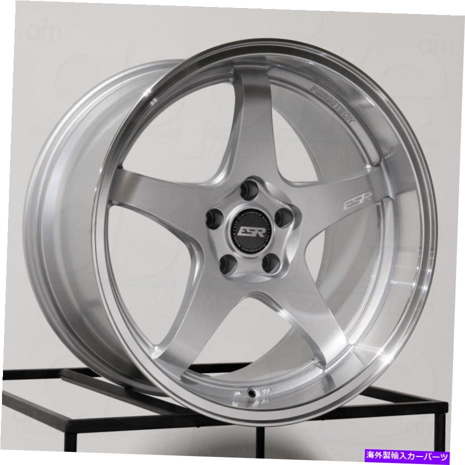 ホイール　４本セット 19x9.5/19x11 ESR AP5 5x114.3 22/22シルバーホイールリムセット（4）72.56 19x9.5/19x11 ESR AP5 5x114.3 22/22 Silver Wheels Rims Set(4) 72.56【並行輸入品】