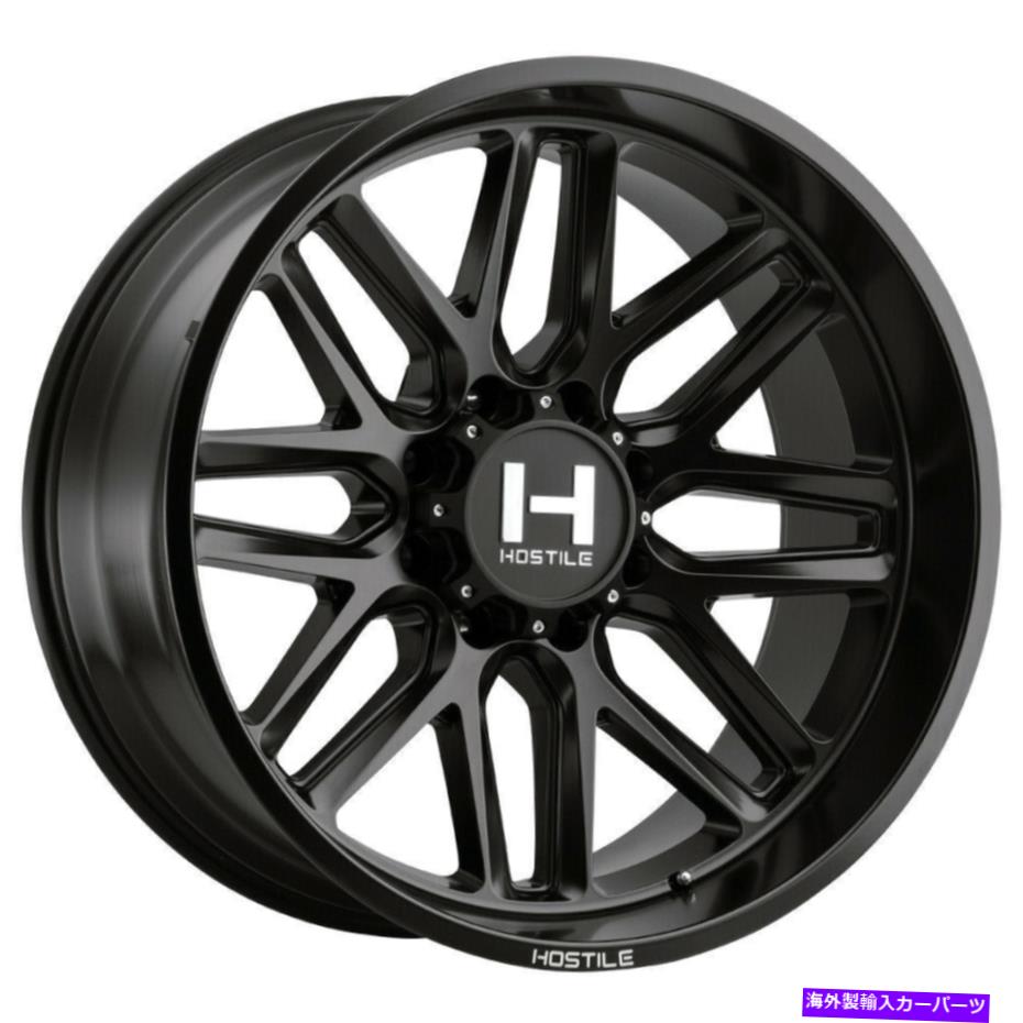 ホイール　４本セット 20x10敵対的なH120バルカン5x5.5/5x139.7 -19フルブラックホイールリムセット（4）87 20x10 Hostile H120 Vulcan 5x5.5/5x139.7 -19 Full Black Wheels Rims Set(4) 87【並行輸入品】