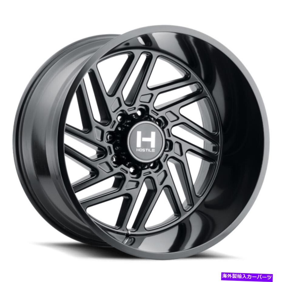 ホイール 4本セット 20x9敵対的H116ジグソー8x6.5/8x165.1 12フルブラックホイールリムセット(4)125.2 20x9 Hostile H116 Jigsaw 8x6.5/8x165.1 12 Full Black Wheels Rims Set(4) 125.2【並行輸入品】|Us Custom Parts Shop USDM