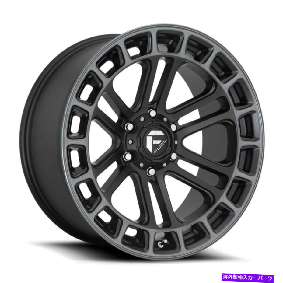 ホイール　４本セット 18x9燃料D720ヒーター6x5.5/6x139.7 1ブラックチントホイールリムセット（4）106.1 18x9 Fuel D720 Heater 6x5.5/6x139.7 1 Black Tint Wheels Rims Set(4) 106.1【並行輸入品】