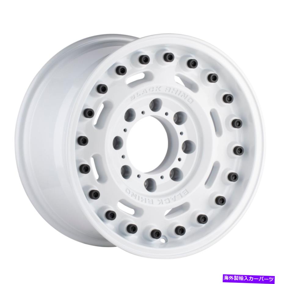 ホイール　４本セット 18x9.5ブラックサイの車軸5x5/5x127 -18グロスホワイトホイールリムセット（4）71.5 18x9.5 Black Rhino Axle 5x5/5x127 -18 Gloss White Wheels Rims Set(4) 71.5【並行輸入品】