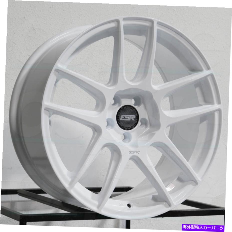 ホイール　４本セット 19x8.5 ESR CS08 CS8カスタム5x120 30ホワイトホイールリムセット（4）72.6 19x8.5 ESR CS08 CS8 Custom 5x120 30 White Wheels Rims Set(4) 72.6【並行輸入品】｜Us Custom Parts Shop USDM