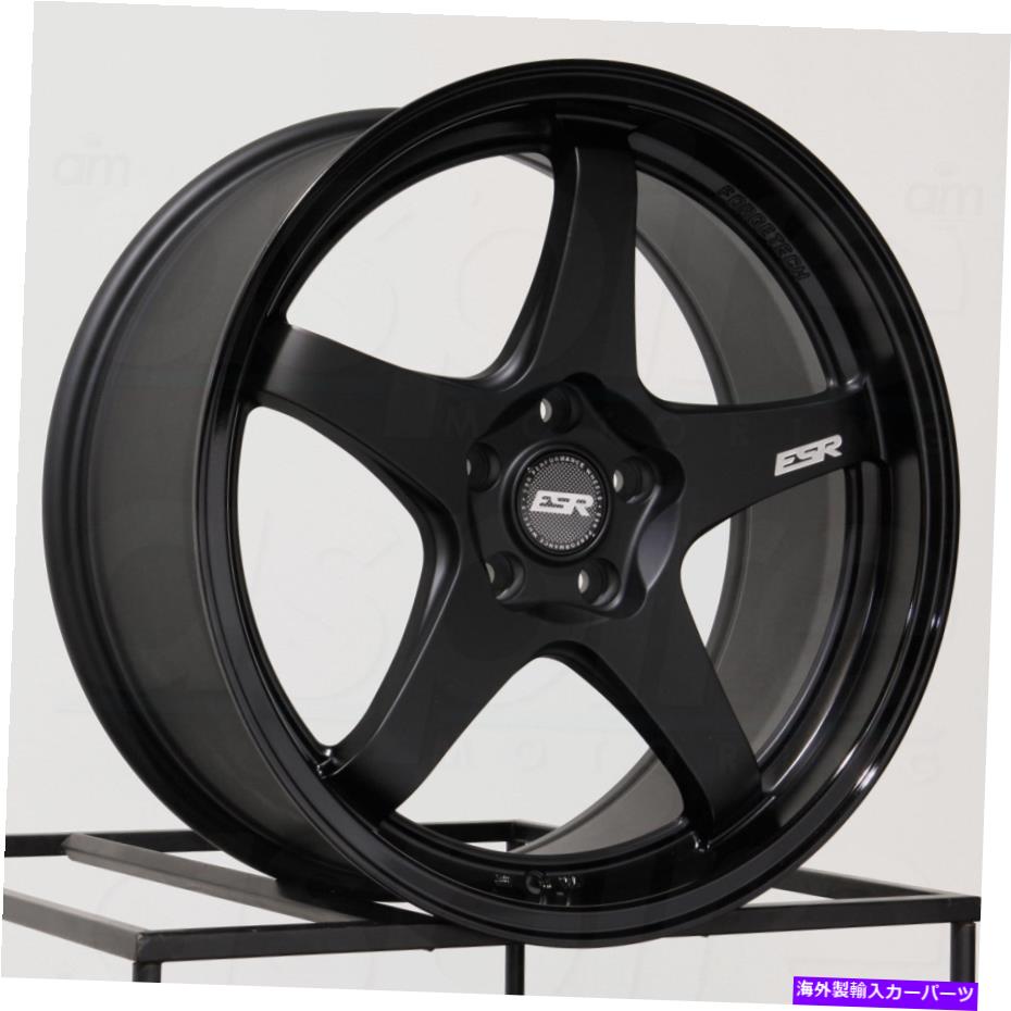 【楽天市場】ホイール 4本セット 19x8.5 ESR AP5カスタム5x120 30ブラックホイールリムセット（4）72.6 19x8.5 ...