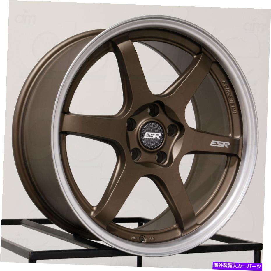 ホイール　４本セット 18x8.5 ESR AP6カスタム5x112 30ブロンズホイールリムセット（4）72.6 18x8.5 ESR AP6 Custom 5x112 30 Bronze Wheels Rims Set(4) 72.6【並行輸入品】