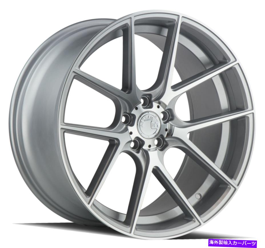 ホイール　４本セット 20x9 aodhan aff3カスタム5x112 32銀機械加工ホイールリムセット（4）73.1 20x9 Aodhan AFF3 Custom 5x112 32 Silver Machined Wheels Rims Set(4) 73.1【並行輸入品】
