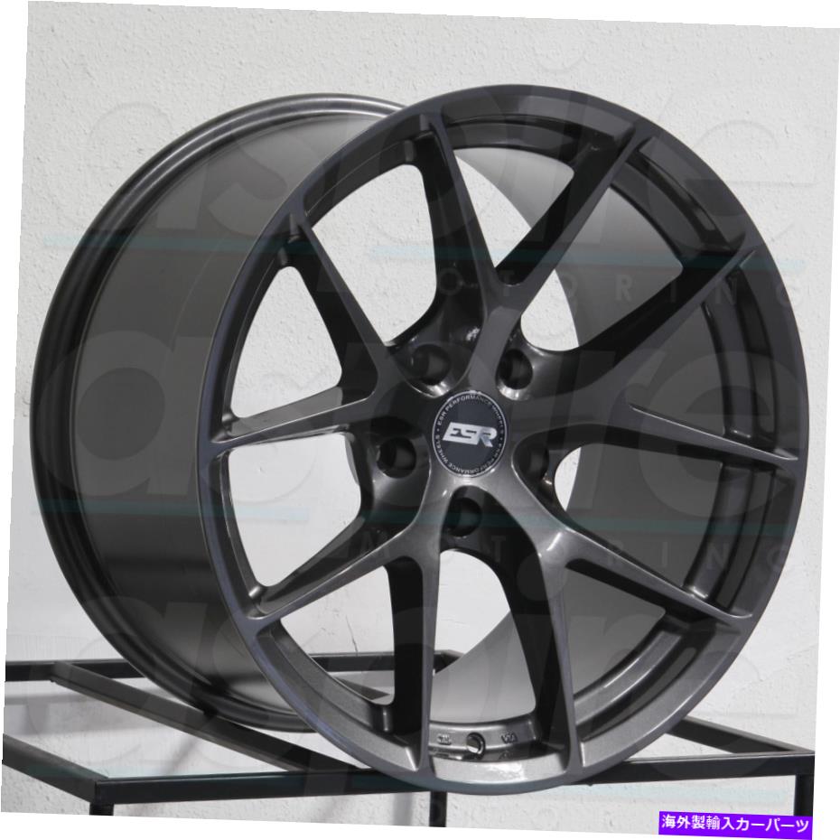 ホイール　４本セット 18x10.5 ESR RF02 RF2カスタム5x112 22ガンメタルグラファイトホイールリムセット（4）73.1 18x10.5 ESR RF02 RF2 Custom 5x112 22 Gun Metal Graphite Wheels Rims Set(4) 73.1【並行輸入品】