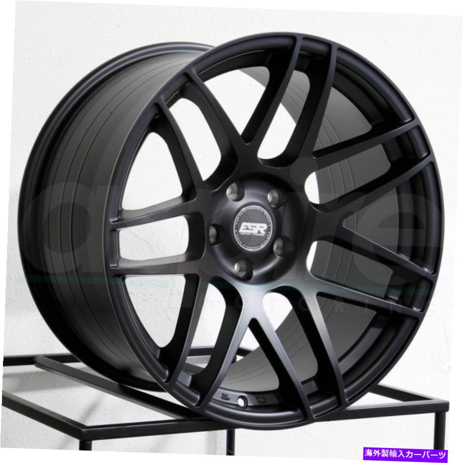 ホイール　４本セット 18x10.5 ESR RF01 RF1カスタム5x112 22マットブラックホイールリムセット（4）73.1 18x10.5 ESR RF01 RF1 Custom 5x112 22 Matte Black Wheels Rims Set(4) 73.1【並行輸入品】
