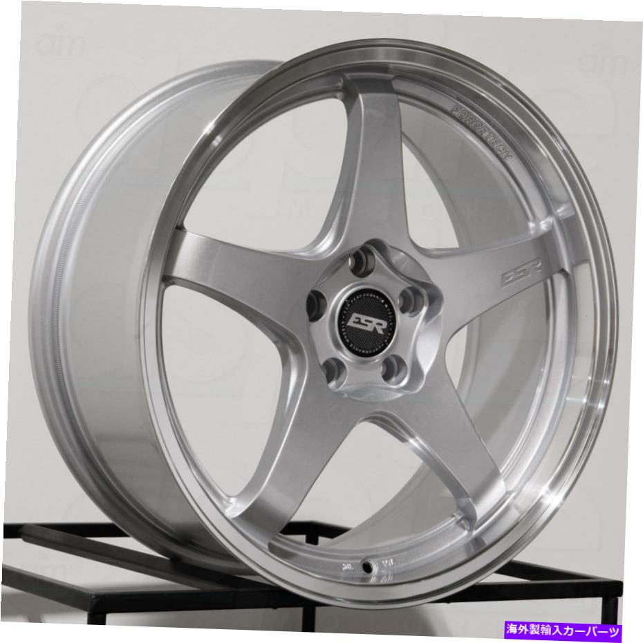 ホイール 4本セット 19x8.5 ESR AP5カスタム5x120 30シルバーホイールリムセット(4)72.6 19x8.5 ESR AP5 Custom 5x120 30 Silver Wheels Rims Set(4) 72.6【並行輸入品】|Us Custom Parts Shop USDM