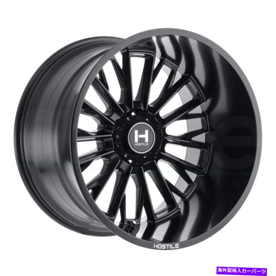 ホイール 4本セット 20x9敵対的なH114フューリー6x5.5/6x139.7 12フルブラックホイールリムセット(4)106 20x9 Hostile H114 Fury 6x5.5/6x139.7 12 Full Black Wheels Rims Set(4) 106【並行輸入品】|Us Custom Parts Shop USDM