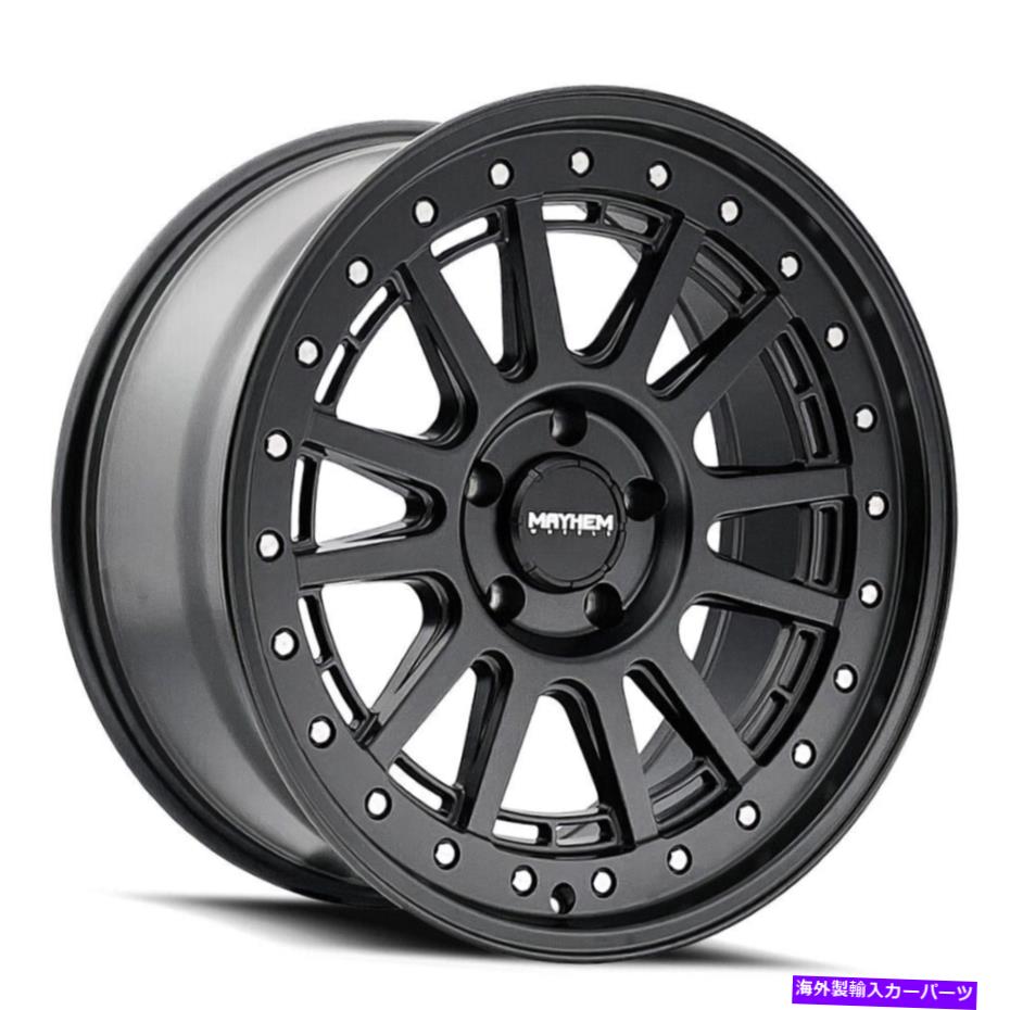 ホイール 4本セット 20x9メイヘム8305コンパス5x5.5/5x139.7 0ブラックホイールリムセット(4)108.1 20x9 Mayhem 8305 Compass 5x5.5/5x139.7 0 Black Wheels Rims Set(4) 108.1【並行輸入品】
