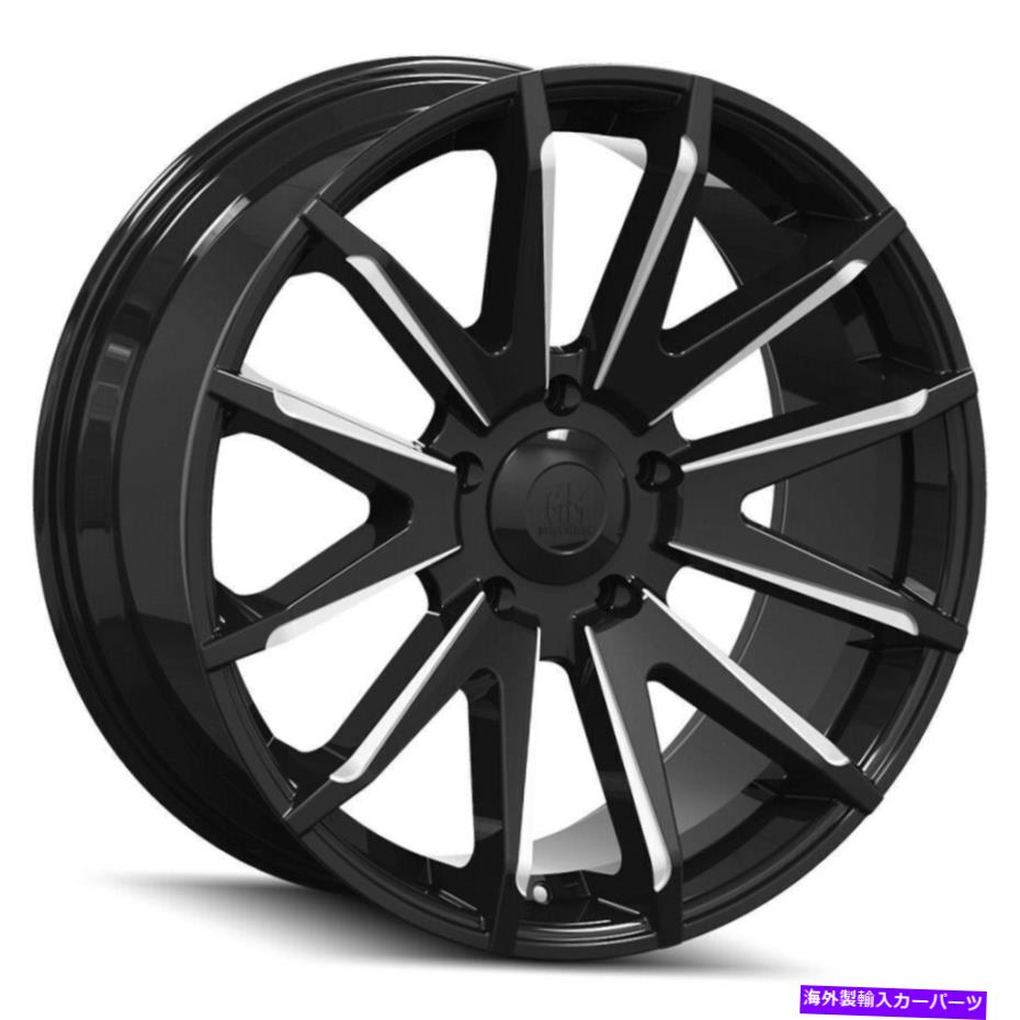 ホイール　４本セット 20x9.5 Mayhem 8109 Crossfire 5x150 10ブラックミリングホイールリムセット（4）110 20x9.5 Mayhem 8109 Crossfire 5x150 10 Black Milled Wheels Rims Set(4) 110【並行輸入品】